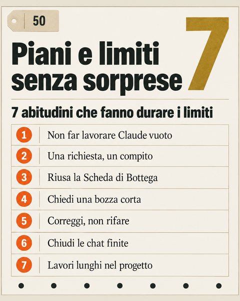 Piani e limiti senza sorprese